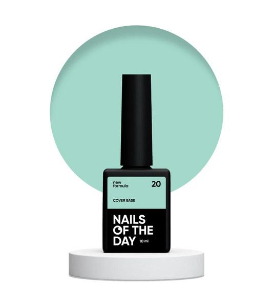 Nailsoftheday Cover base NEW Formula 20 — мʼятне камуфлююче базове покриття для нігтів, 10 мл