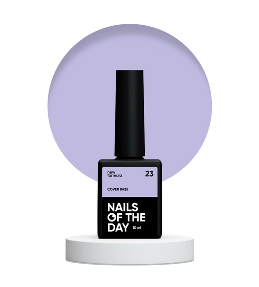 Nailsoftheday Cover base NEW Formula 23 — лілове камуфлююче базове покриття для нігтів, 10 мл