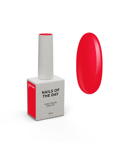 Nailsoftheday Cover Base NEW Formula 32 — Base Pigmentada Vermelho Clássico para Unhas, 10 ml