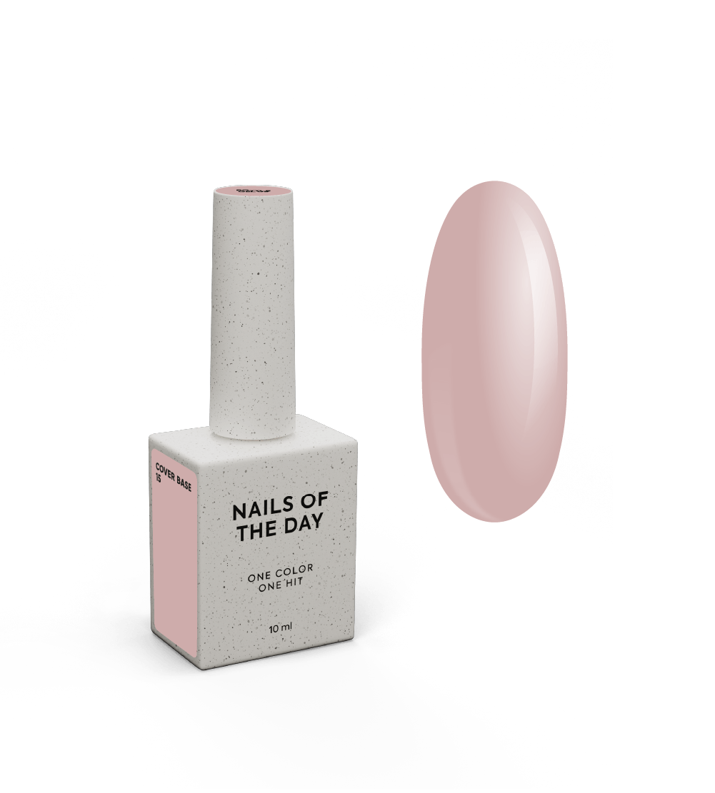 Nailsoftheday Cover base NOVA Fórmula 15 — base de camuflagem nude natural para unhas, 10 ml