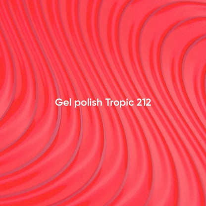 NAILSOFTHEDAY Gel Polish Tropic 212 — esmalte semipermanente rosa coral con cobertura en una sola capa, 10 ml