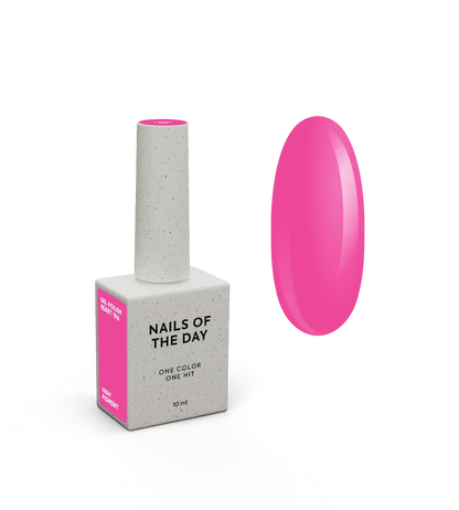 NAILSOFTHEDAY Gel Polish Heart 196 — esmalte semipermanente rosa neón con cobertura en una sola capa, 10 ml