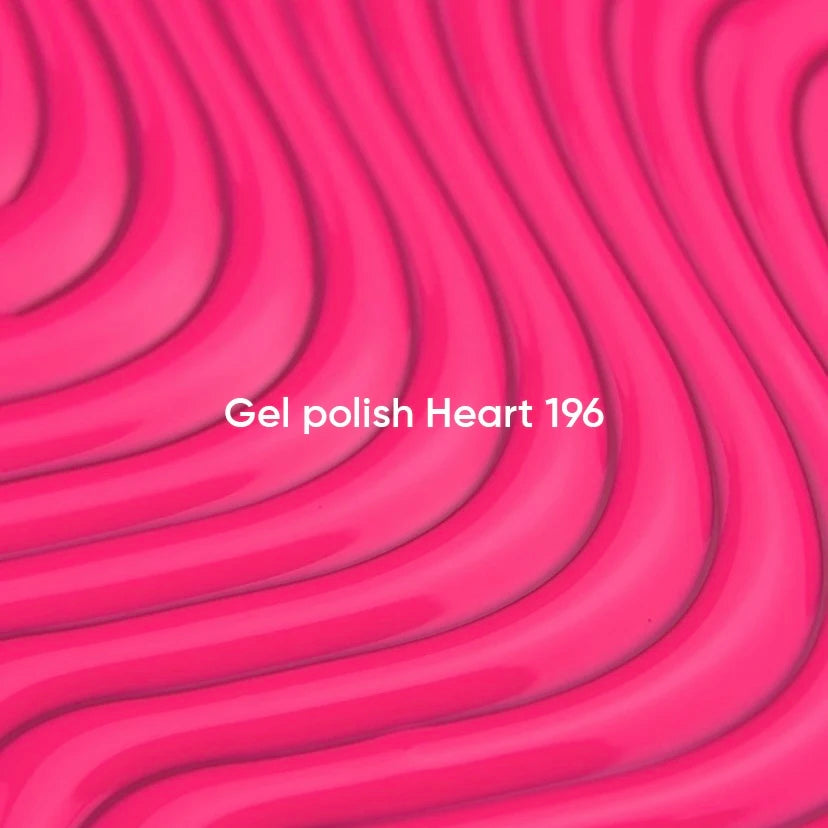 NAILSOFTHEDAY Gel Polish Heart 196 — esmalte semipermanente rosa neón con cobertura en una sola capa, 10 ml