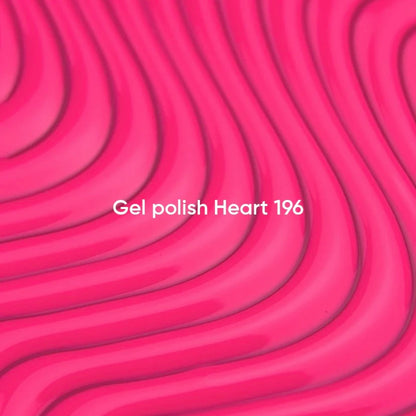 NAILSOFTHEDAY Gel Polish Heart 196 — esmalte semipermanente rosa neón con cobertura en una sola capa, 10 ml