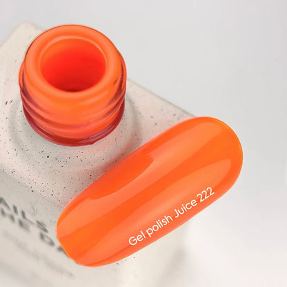 NAILSOFTHEDAY Gel Polish Juice 222 — esmalte semipermanente naranja intenso con cobertura en una sola capa, 10 ml