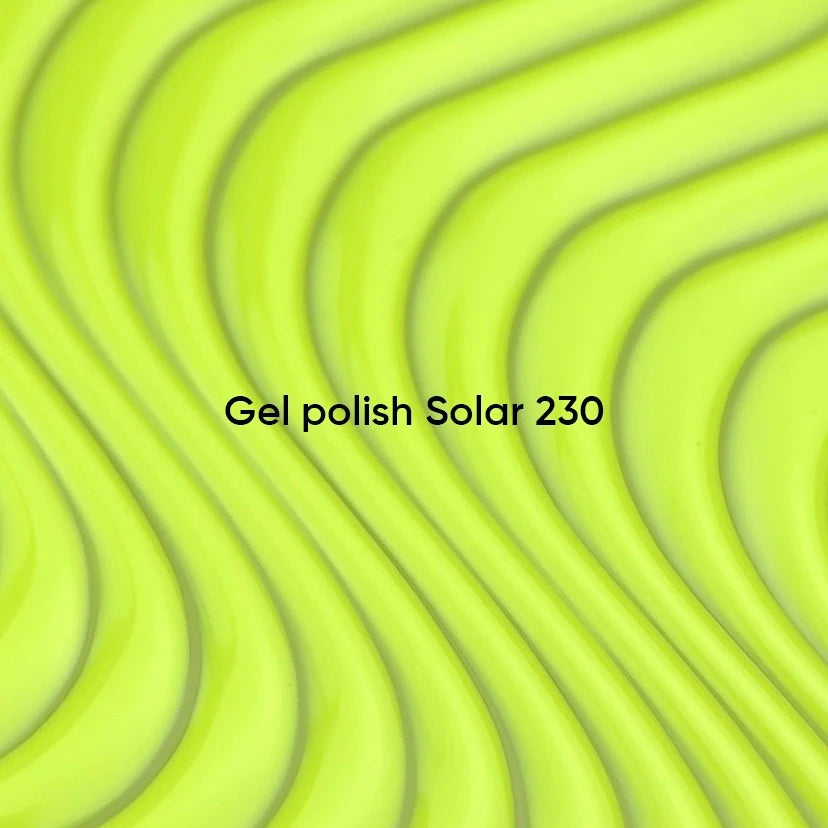 NAILSOFTHEDAY Gel Polish Solar 230 — esmalte semipermanente amarillo neón con cobertura en una sola capa, 10 ml
