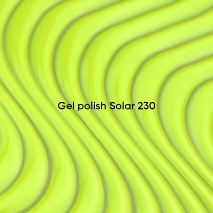 NAILSOFTHEDAY Gel Polish Solar 230 — esmalte semipermanente amarillo neón con cobertura en una sola capa, 10 ml