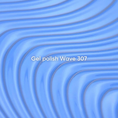 NAILSOFTHEDAY Gel Polish Wave 307 — esmalte semipermanente azul claro con cobertura en una sola capa, 10 ml