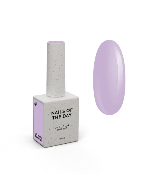 NAILSOFTHEDAY Gel polish Bloom 287 — delicado tono lila con cobertura total en una sola capa, 10 ml.