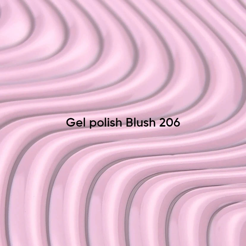 NAILSOFTHEDAY Gel polish Blush 206 — delicado tono rosa con cobertura total en una sola capa, 10 ml.