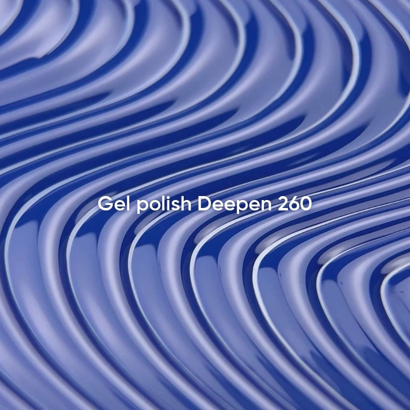 NAILSOFTHEDAY Gel polish Deepen 260 — tono azul profundo con cobertura total en una sola capa, 10 ml.