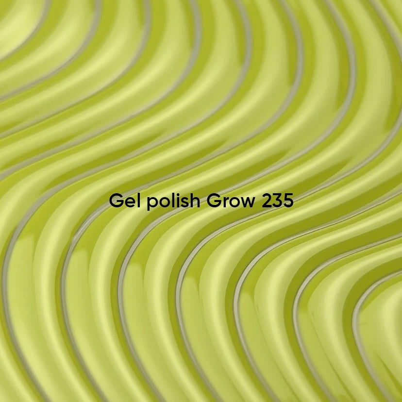 NAILSOFTHEDAY Gel polish Grow 235 — tono verde con cobertura total en una sola capa, 10 ml.