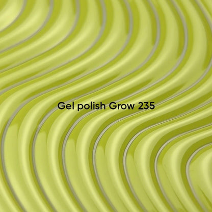 NAILSOFTHEDAY Gel polish Grow 235 — tono verde con cobertura total en una sola capa, 10 ml.