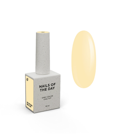 NAILSOFTHEDAY Gel polish Melt 091 — delicado tono amarillo con cobertura total en una sola capa, 10 ml.