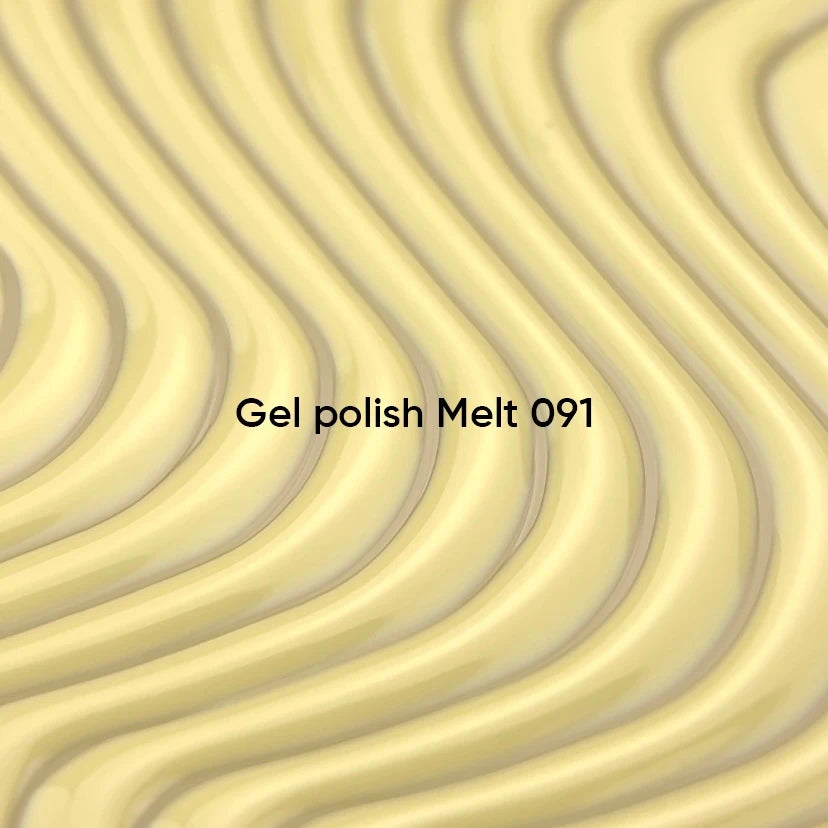 NAILSOFTHEDAY Gel polish Melt 091 — delicado tono amarillo con cobertura total en una sola capa, 10 ml.