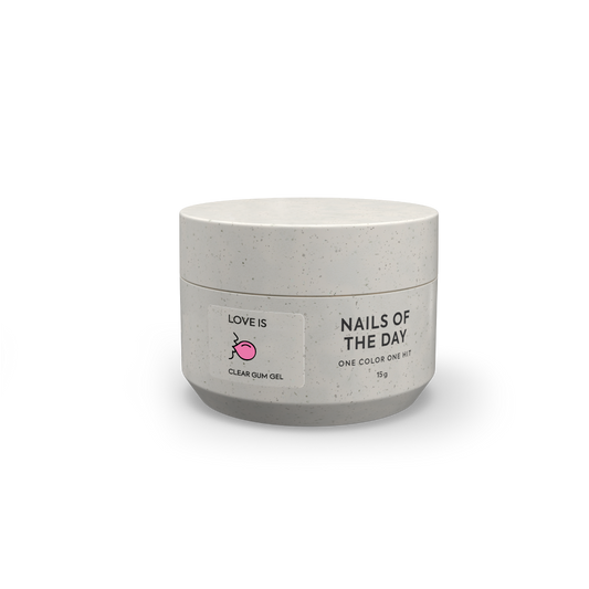 NAILSOFTHEDAY Love is Clear — gomma gel trasparente per creare disegni voluminosi sulle unghie, 15 g