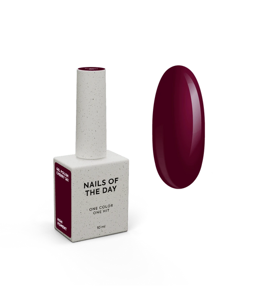 NAILSOFTHEDAY Let's special Cherry — verniz gel silo-cereja para cobertura de unhas numa só camada, 10 ml