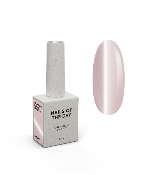 NAILSOFTHEDAY Olho de gato coreano 03 – verniz gel nude rosa suave olho de gato, 10 ml