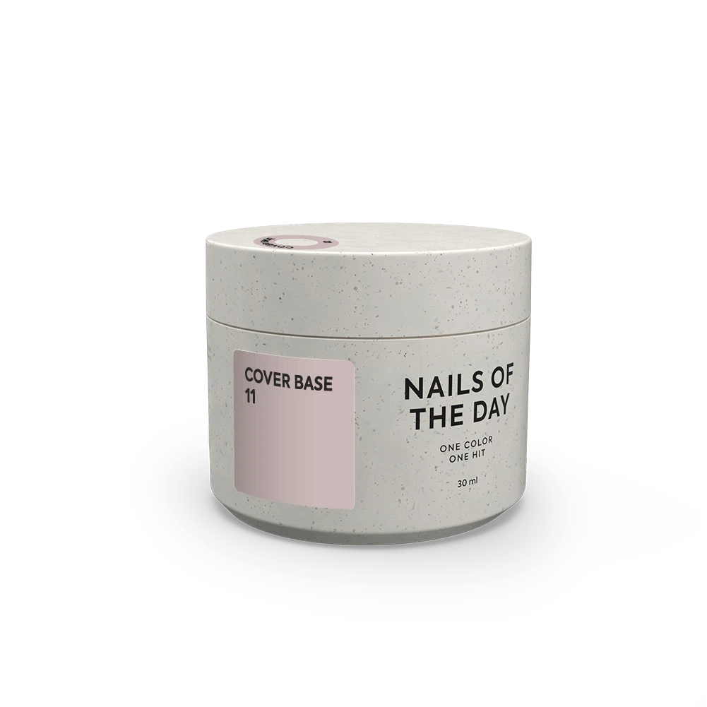 Nailsoftheday Cover Base NEW Formula 11 — base camufladora semitransparente en un delicado tono nude, ideal para uñas, 30 ml.