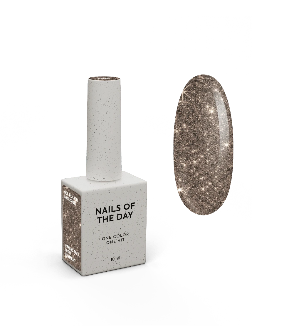 Vernis gel NAILSOFTHENIGHT Baylis — vernis gel réfléchissant doré pour ongles, 10 ml