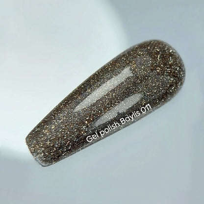 Vernis gel NAILSOFTHENIGHT Baylis — vernis gel réfléchissant doré pour ongles, 10 ml