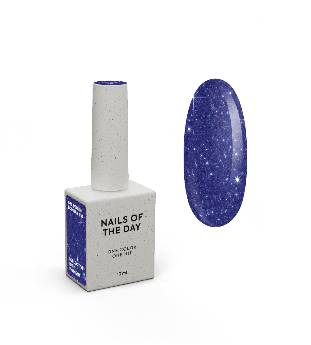 NAILSOFTHENIGHT Bombay gel polonês - esmalte em gel reflexivo azul profundo, 10 ml