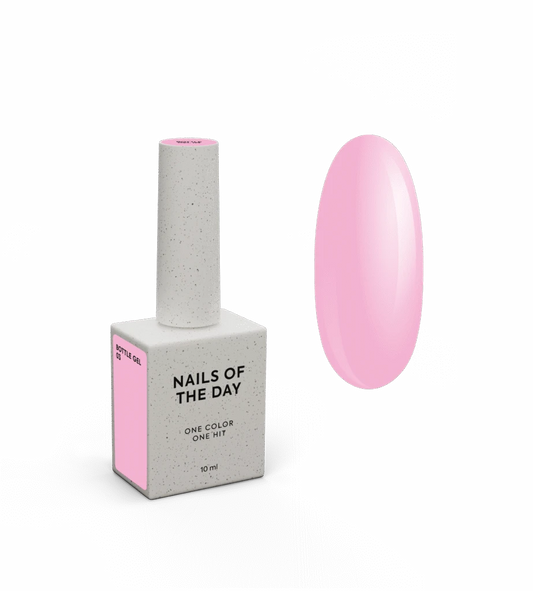 NAILSOFTHEDAY Garrafa gel 03 – gel ultra forte rosa claro, 10 ml