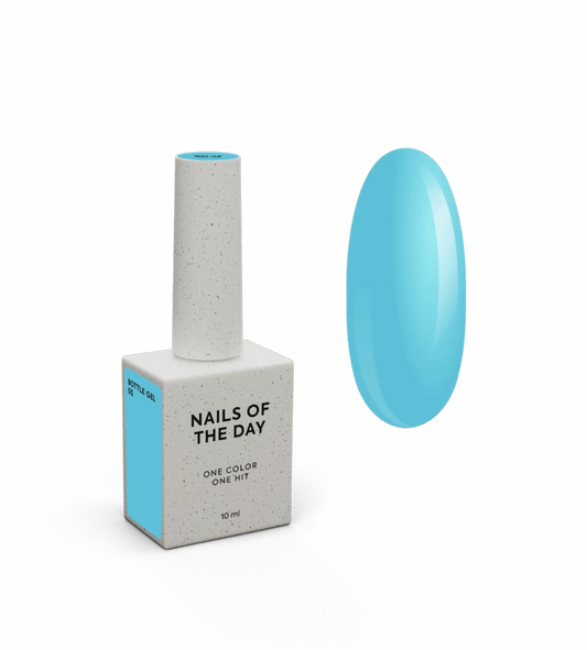 NAILSOFTHEDAY Garrafa gel 05 – gel super forte (azul celeste), 10 ml