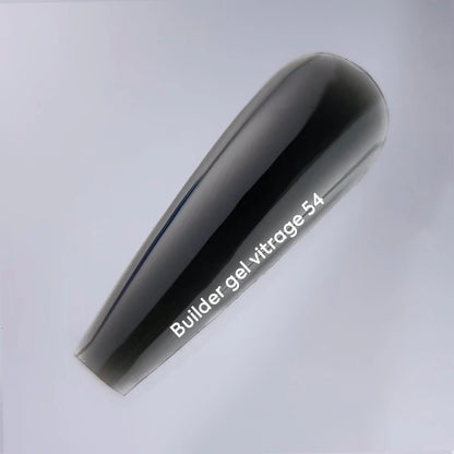 NAILSOFTHEDAY Builder gel 54 Vitrage — black stained-glass builder gel for nail extensions, 15 ml