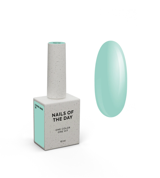 Nailsoftheday Cover base NEW Formula 20 - base camuflaje de color menta,  10 ml