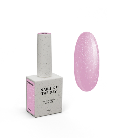 Nailsoftheday Cover base NEW Formula 27 — rosa con shimmer plateado, con un tono rosa frío más intenso, una base camuflaje para uñas, 10 ml.