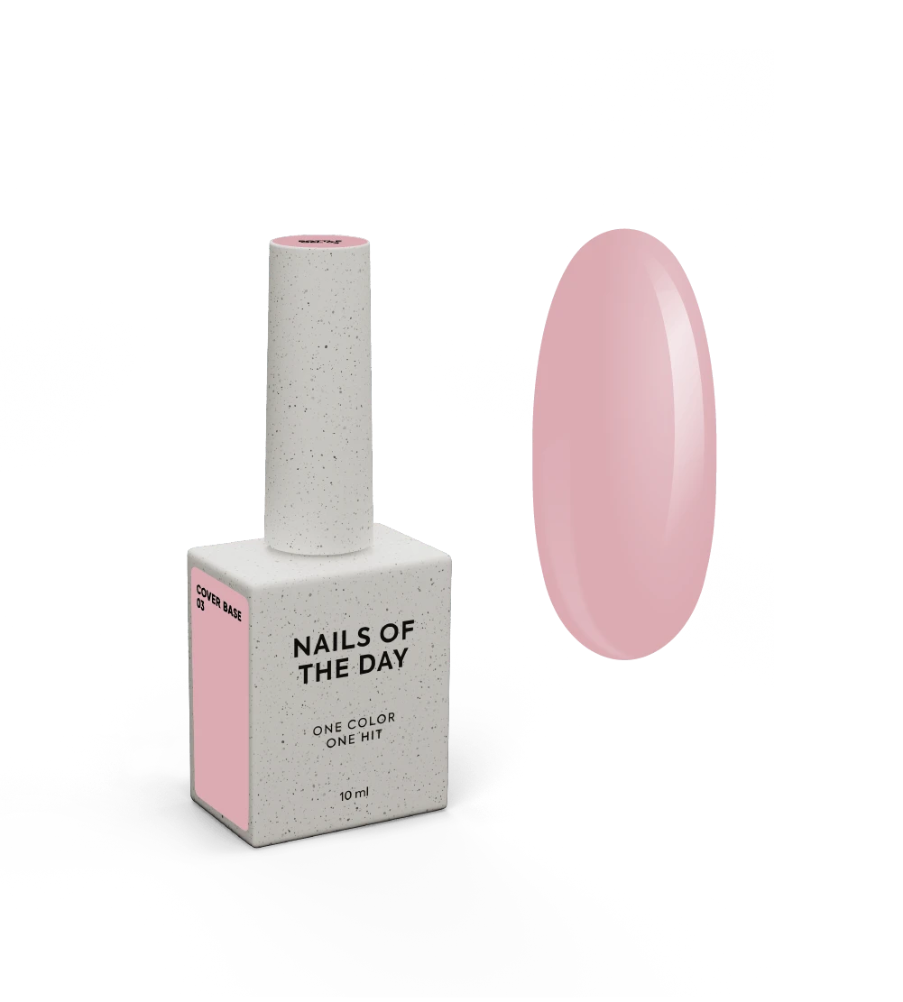Nailsoftheday Cover base NOVA Fórmula 03 — camada suave de base camuflada pêssego para unhas, 10 ml