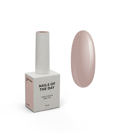 Nailsoftheday Cover base NEW Formula 30 — tono nude natural con shimmer dorado, un nude cálido con reflejos dorados, una base camuflaje para uñas, 10 ml.