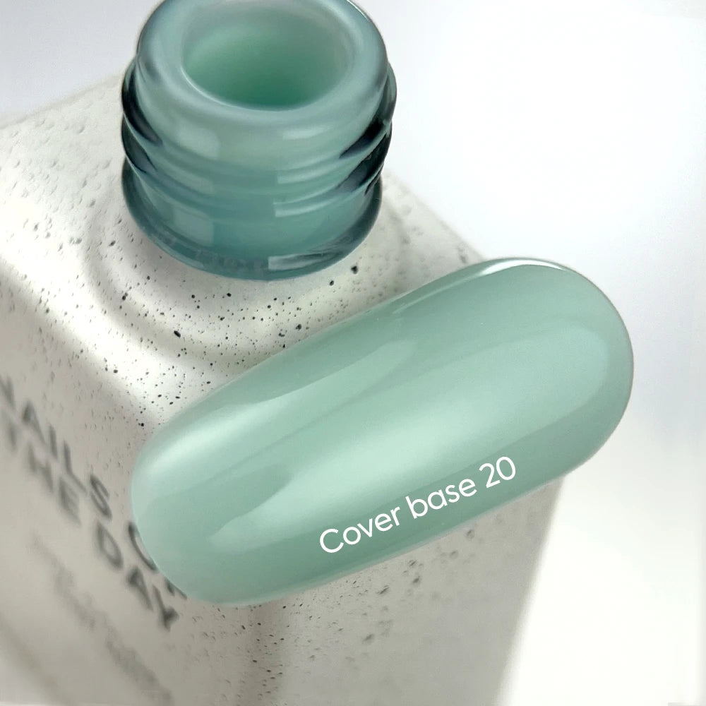 Nailsoftheday Cover Base NEW Formula 20 – Mint-Camouflage-Basislack für Nägel, 10 ml