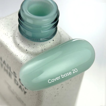 Nailsoftheday Cover Base NEW Formula 20 – Mint-Camouflage-Basislack für Nägel, 10 ml