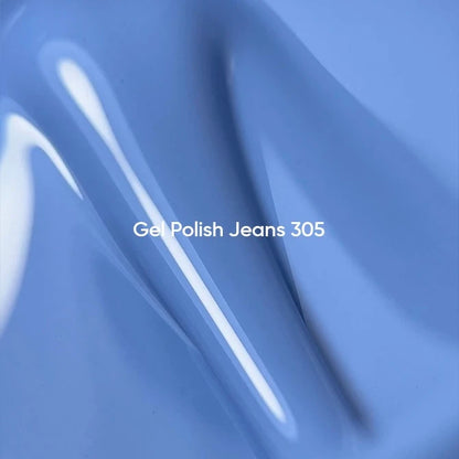NAILSOFTHEDAY Gel Polish Jeans — esmalte semipermanente azul vaquero con cobertura completa en una sola capa. 10 ml.