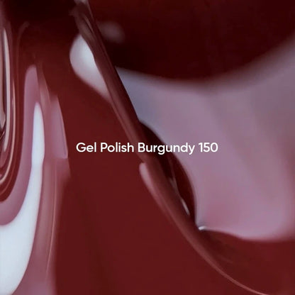 NAILSOFTHEDAY Gel Polish Burgundy — smalto gel bordeaux intenso con copertura completa in una sola passata. 10 ml.