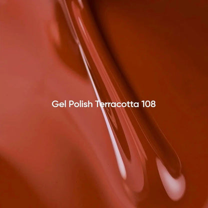 NAILSOFTHEDAY Gel Polish Terracotta — esmalte semipermanente en tono terracota (ladrillo) con cobertura completa en una sola capa. 10 ml.