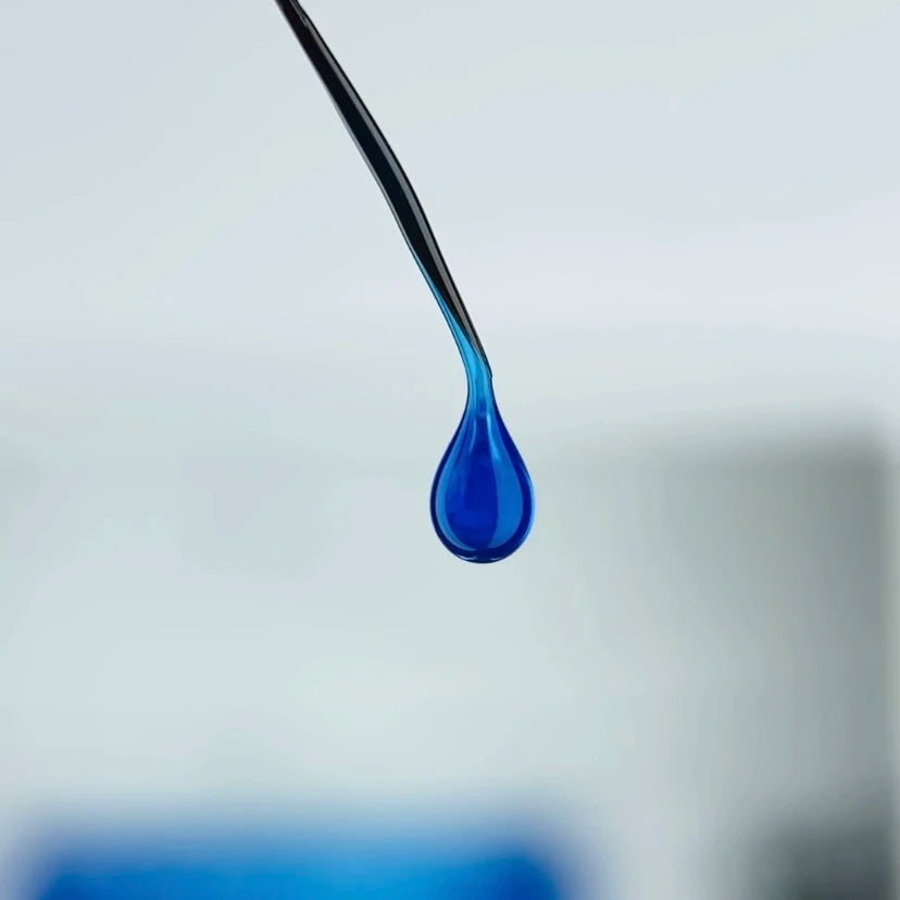 NAILSOFTHEDAY Builder gel 53 Vitrage — blue stained-glass builder gel for nail extensions, 15 ml