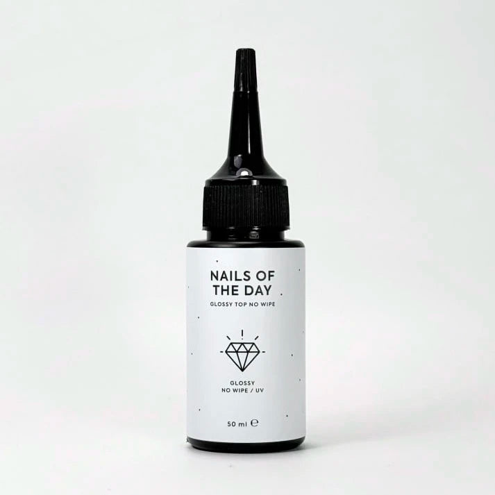 NAILSOFTHEDAY Glossy Top No Wipe – glänzender No-Wipe-Top mit UV-Filtern, 50 ml (Refill)