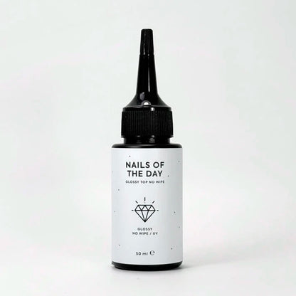 NAILSOFTHEDAY Glossy Top No Wipe – glänzender No-Wipe-Top mit UV-Filtern, 50 ml (Refill)