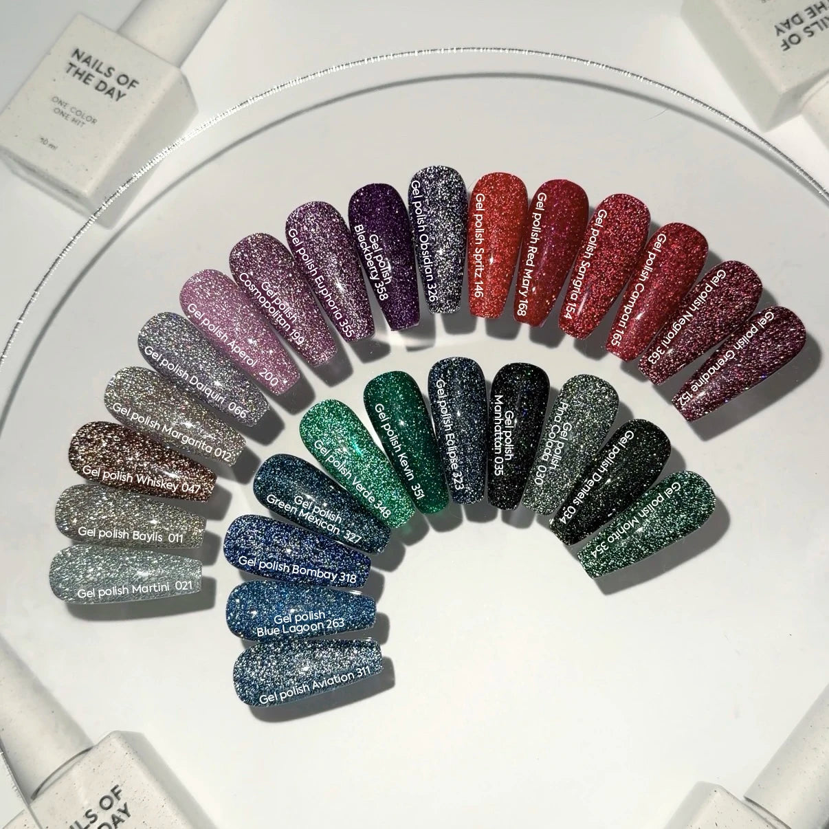 NAILSOFTHEDAY Gel Polish Euphoria — esmalte semipermanente púrpura reflectante, 10 ml