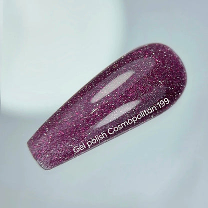 NAILSOFTHENIGHT Polish Cosmopolitan Gel — verniz gel reflector rosa escuro, 10 ml