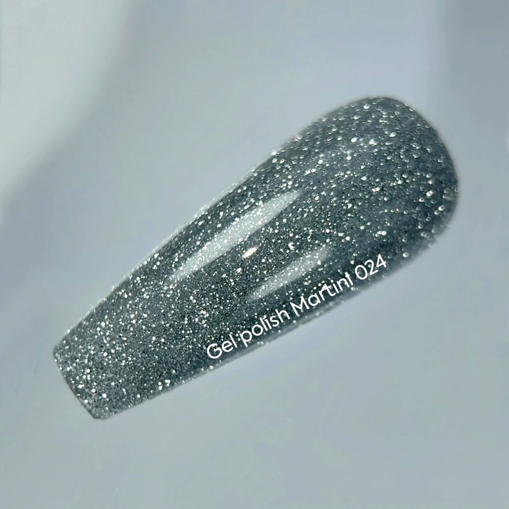 NAILSOFTHENIGHT Martini gel polaco — verniz gel refletor prateado para unhas, 10 ml