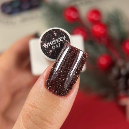 NAILSOFTHEDAY Gel Polish Whiskey — esmalte semipermanente marrón reflectante, 10 ml