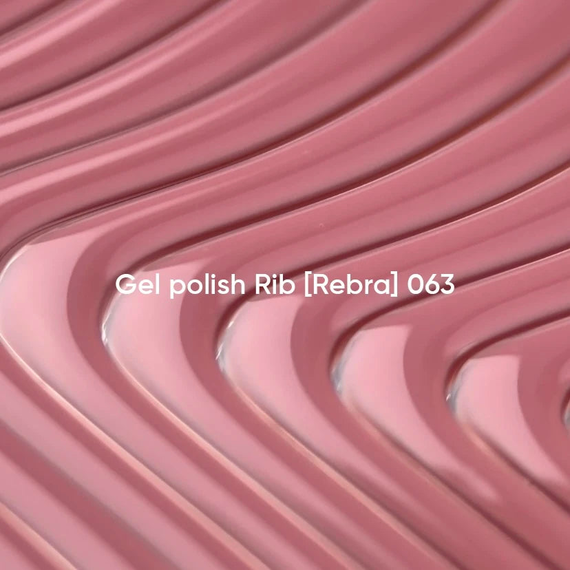 NAILSOFTHEDAY Gel Polish Rib [Rebra] 063 – Rosy Nude Gel Polish with One-Coat Coverage, 10 ml