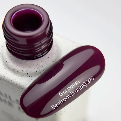 NAILSOFTHEDAY Gel Polish Beetroot [Buriak] 376 – Rote-Bete-Violetter Gel-Nagellack mit Deckkraft in nur einer Schicht, 10 ml