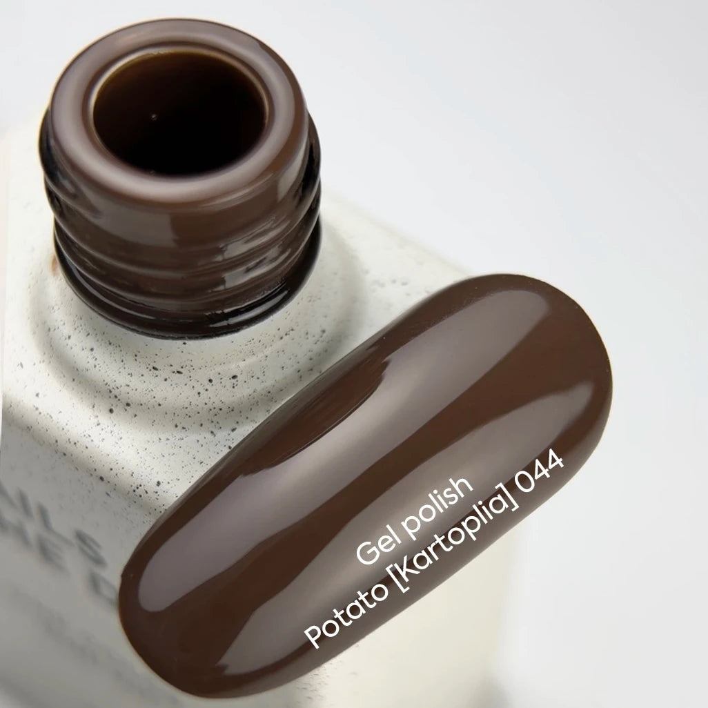 NAILSOFTHEDAY Gel Polish Potato [Kartoplia] 044 – Brown Gel Polish with One-Coat Coverage, 10 ml
