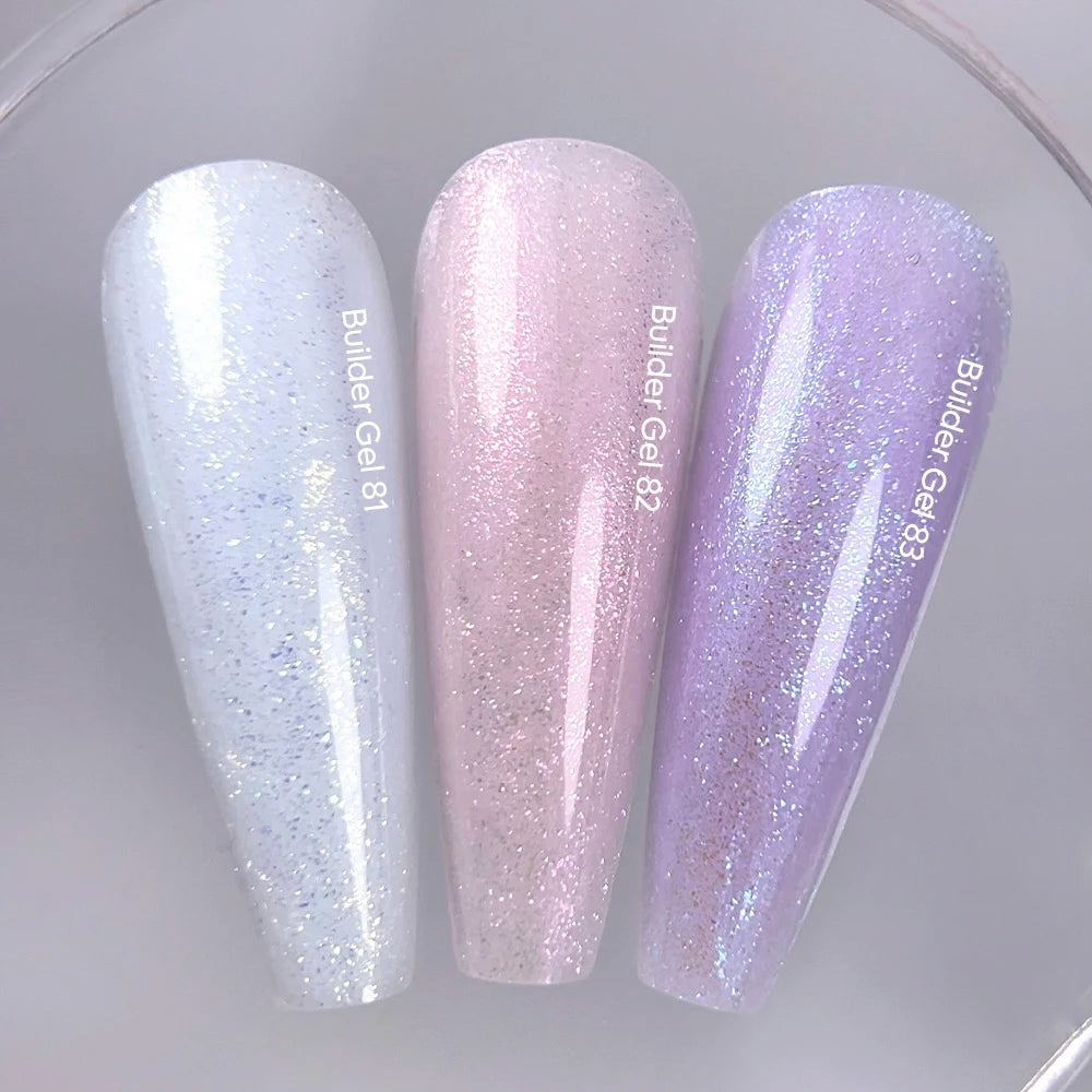 NAILSOFTHEDAY Builder Gel 82 — pink builder gel with shimmer, 15 ml