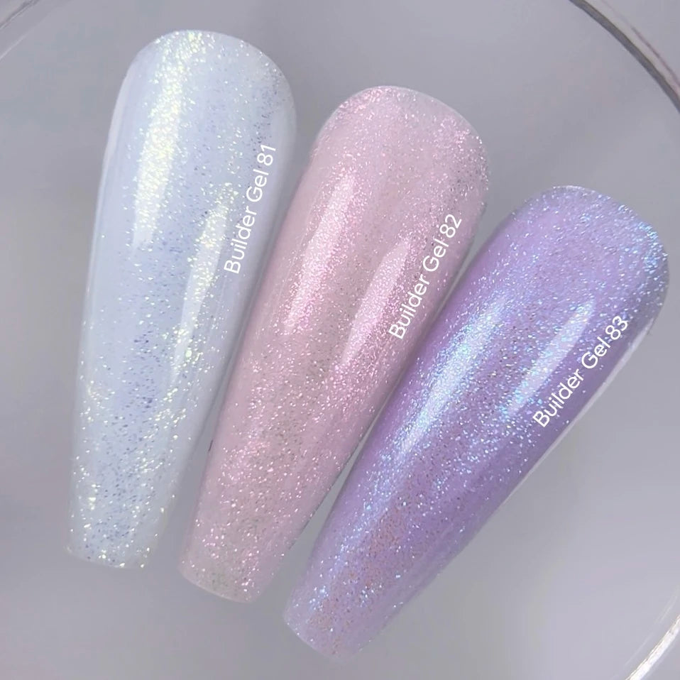 NAILSOFTHEDAY Builder Gel 83 — purple builder gel with shimmer, 15 ml